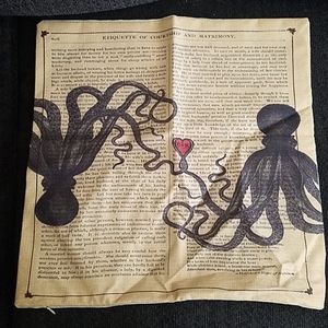 Octopus throw pillow case